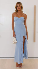 Kiyah Midi Dress - Blue