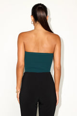 Babe Alert Black Notched Strapless Bodysuit