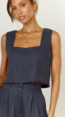 Tillie Crop Top - Ink