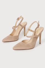 Jenlove Light Nude Pointed-Toe Pumps