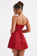 Lacey Mini Dress - Red Dress Babyboo Fashion Premium Exclusive Design