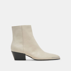 NONAH BOOTIES IVORY LEATHER