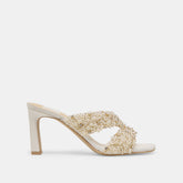 GITEL RHINESTONE HEELS IVORY RHINESTONE