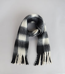 Cozy Moment Plaid Fringe Scarf