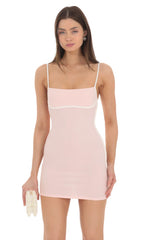 Outline Bodycon Dress in Pink