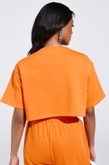 WHATEVER YOU WANT CROPPED RHINESTONE FRINGE TEE
