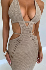 Arabella Maxi Dress - Beige Dress Babyboo Fashion Premium Exclusive Design