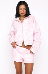 Hiding Away Lounge Shorts Pink Camo