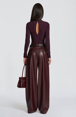 Glenda Pants - Plum Pants Babyboo Fashion Premium Exclusive Design