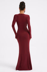 Martina Maxi Dress - Burgundy Dress Babyboo Fashion Premium Exclusive Design