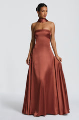 Morven Maxi Dress - Rust Dress Babyboo Fashion Premium Exclusive Design