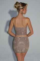 Nila Mini Skirt - Gold Skirt Babyboo Fashion Premium Exclusive Design