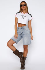 Bella Denim Shorts Light Blue