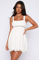 Let It Flow Mini Dress White