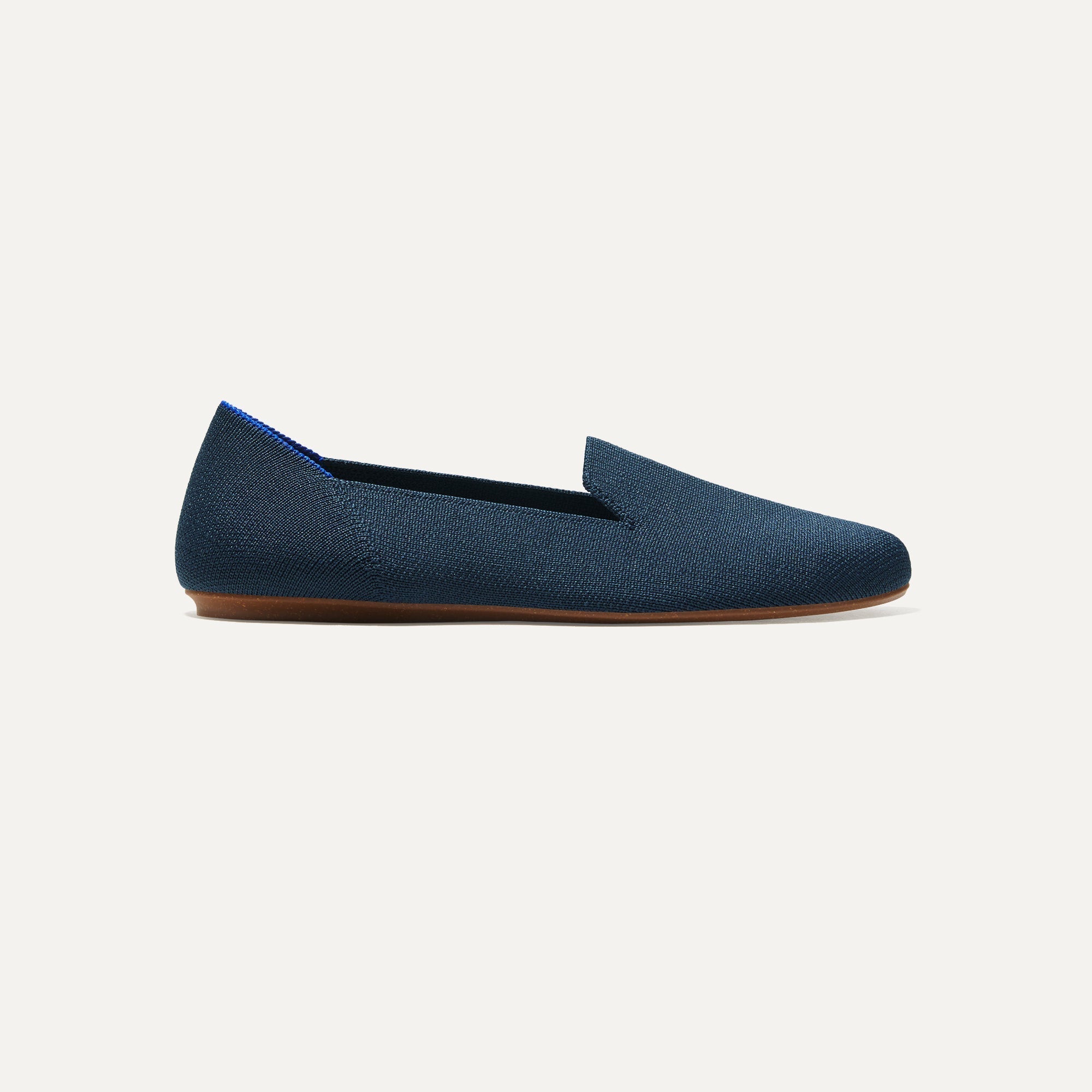 The Loafer in Navy shown from the side.