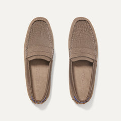 A pair of The Driving Loafer in Portobello Herringbone shown from the top.