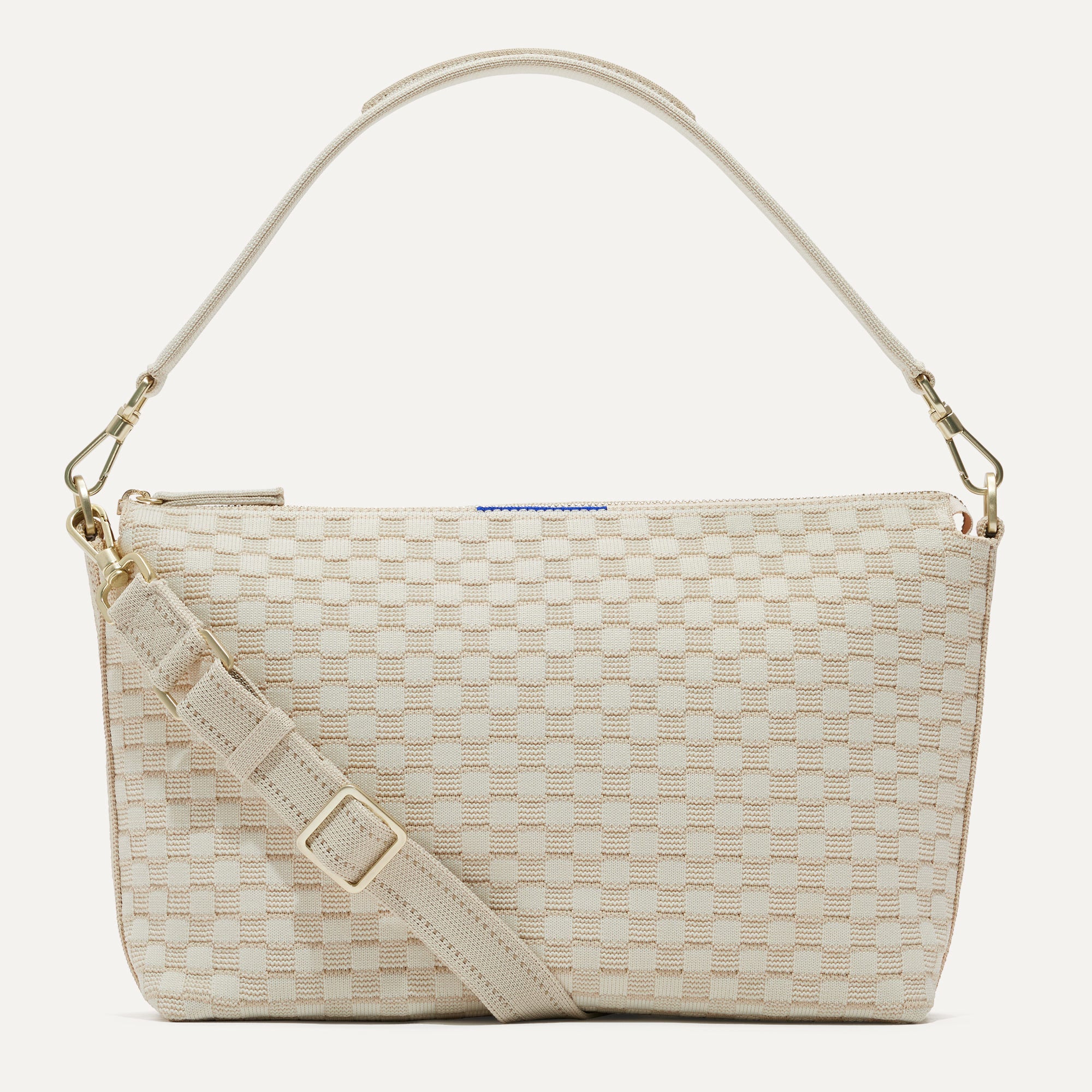 The Daily Crossbody Bag in White Sand shown from the front.