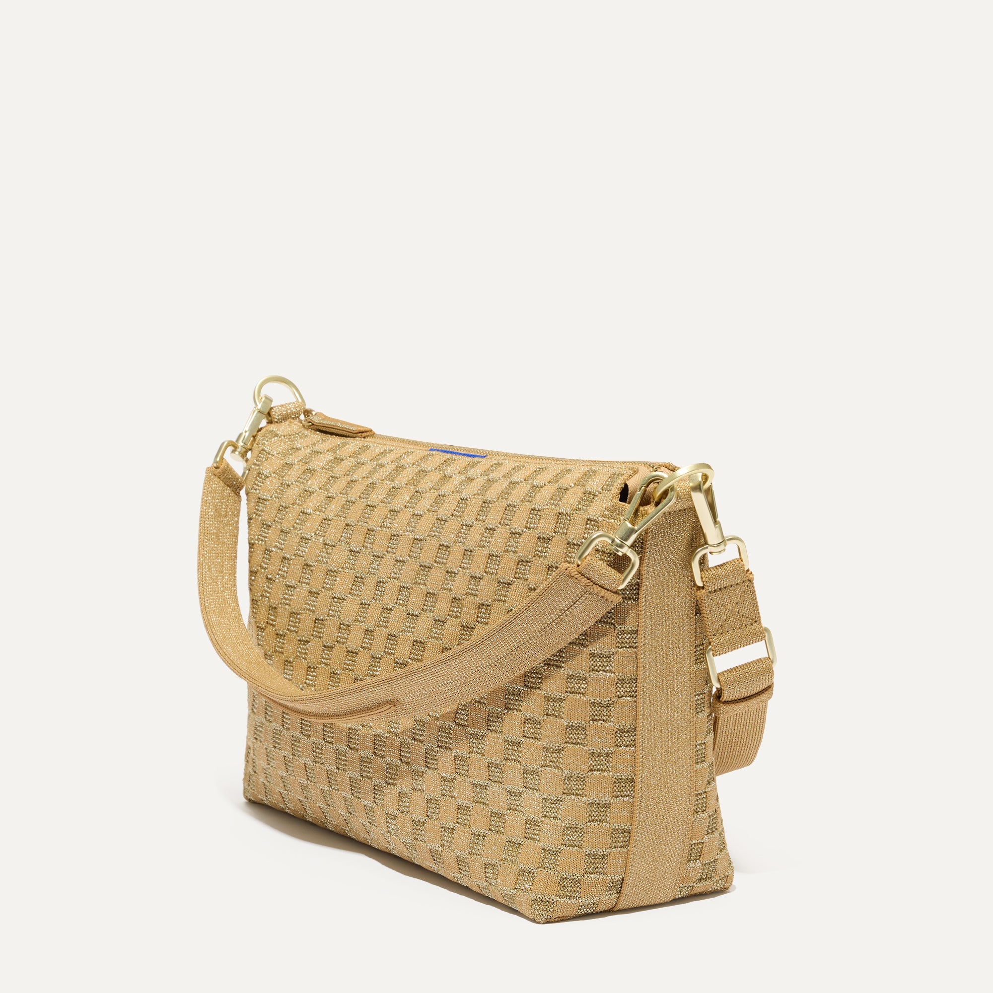 The Daily Crossbody in Golden Sun, shown at a diagonal view from the left.