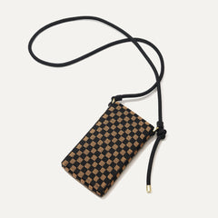 The Phone Crossbody in Midnight Song shown from the back.