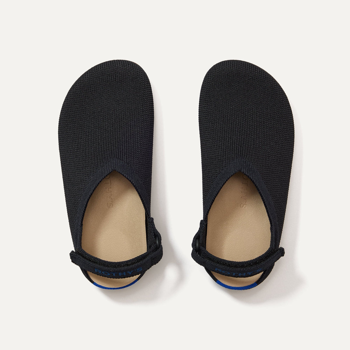 The Kids Clog in Black shown from the top.