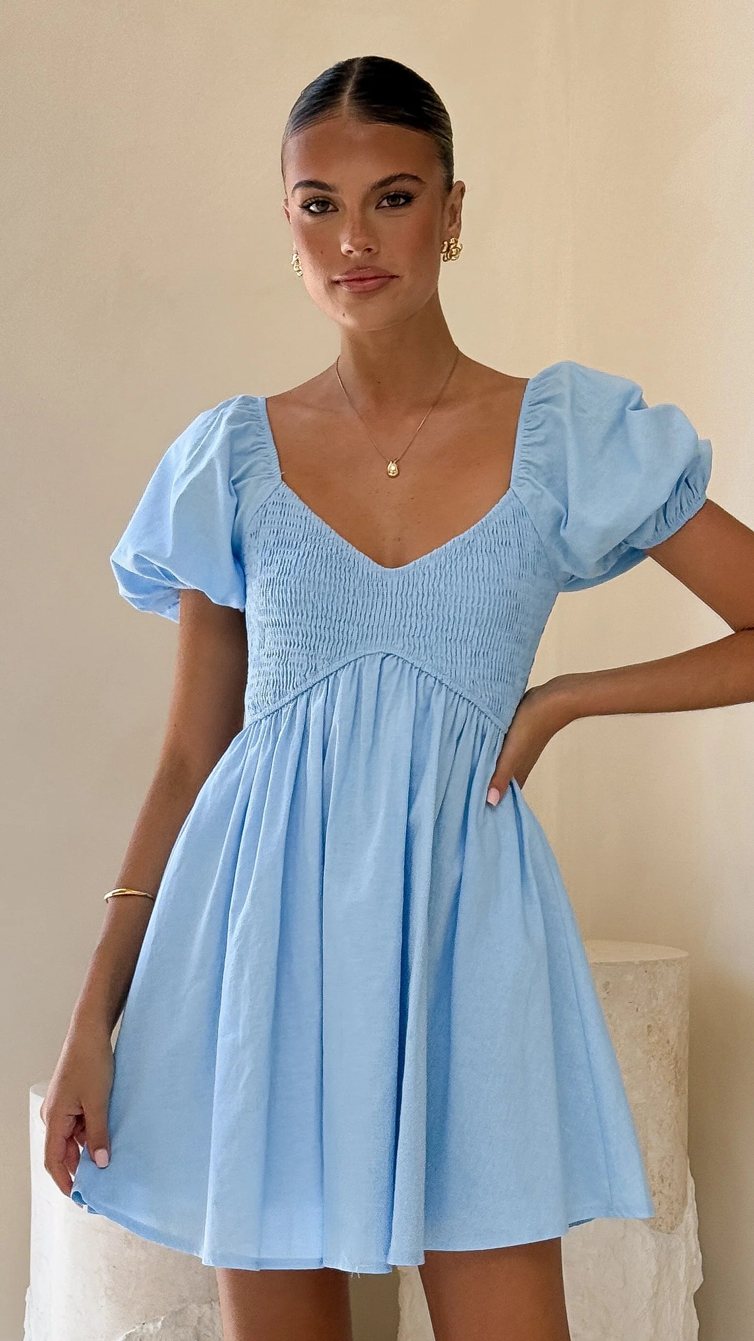 Sahirah Mini Dress - Blue