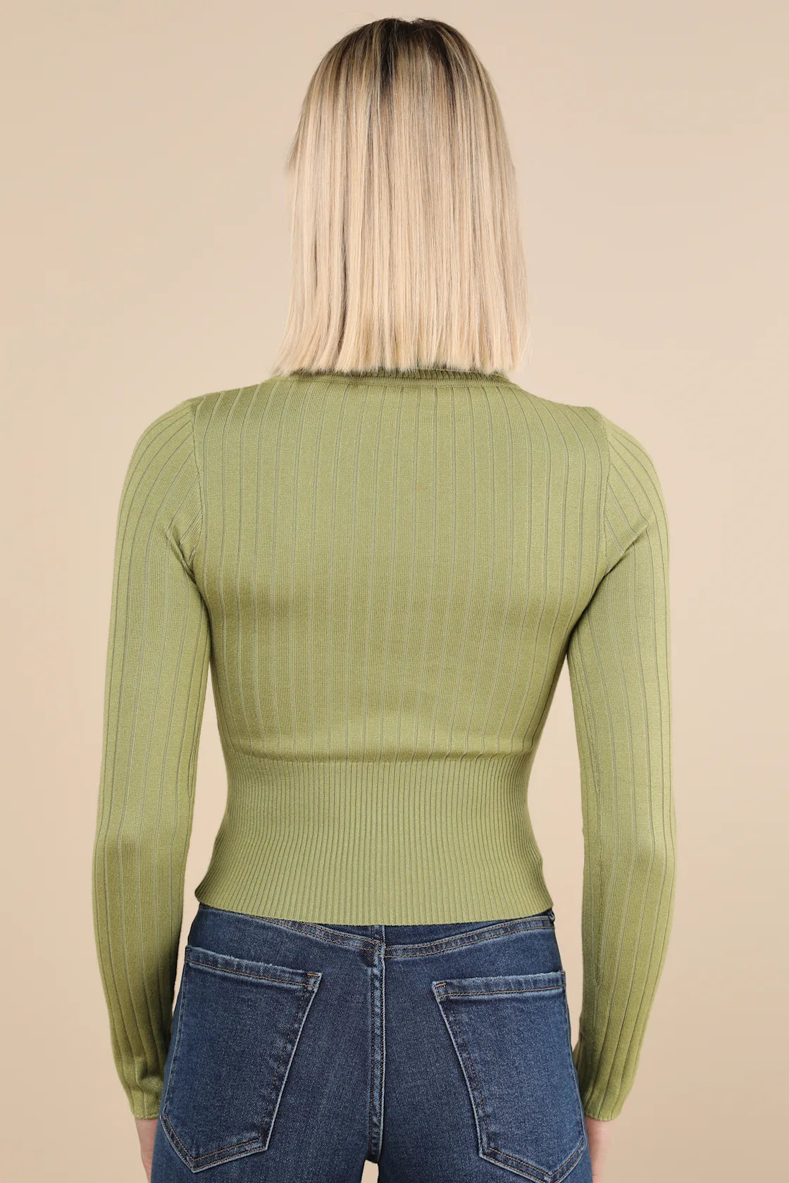 Perfected Comfort Beige Turtleneck Sweater Top