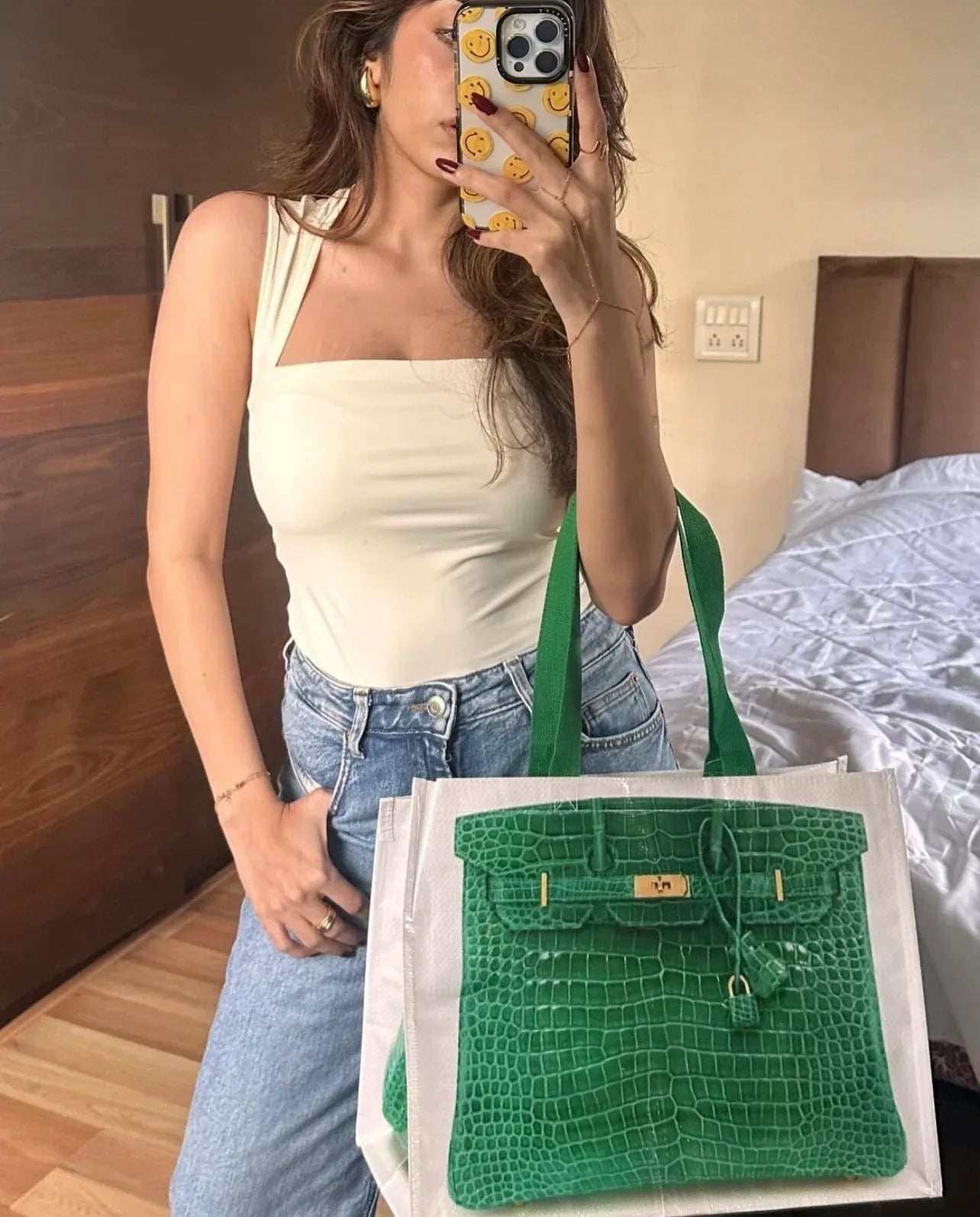 Grocery Bags Creative Parody Platinum Bag Print Woven Bag Full Take Down Birkin Fitness Casual Bag