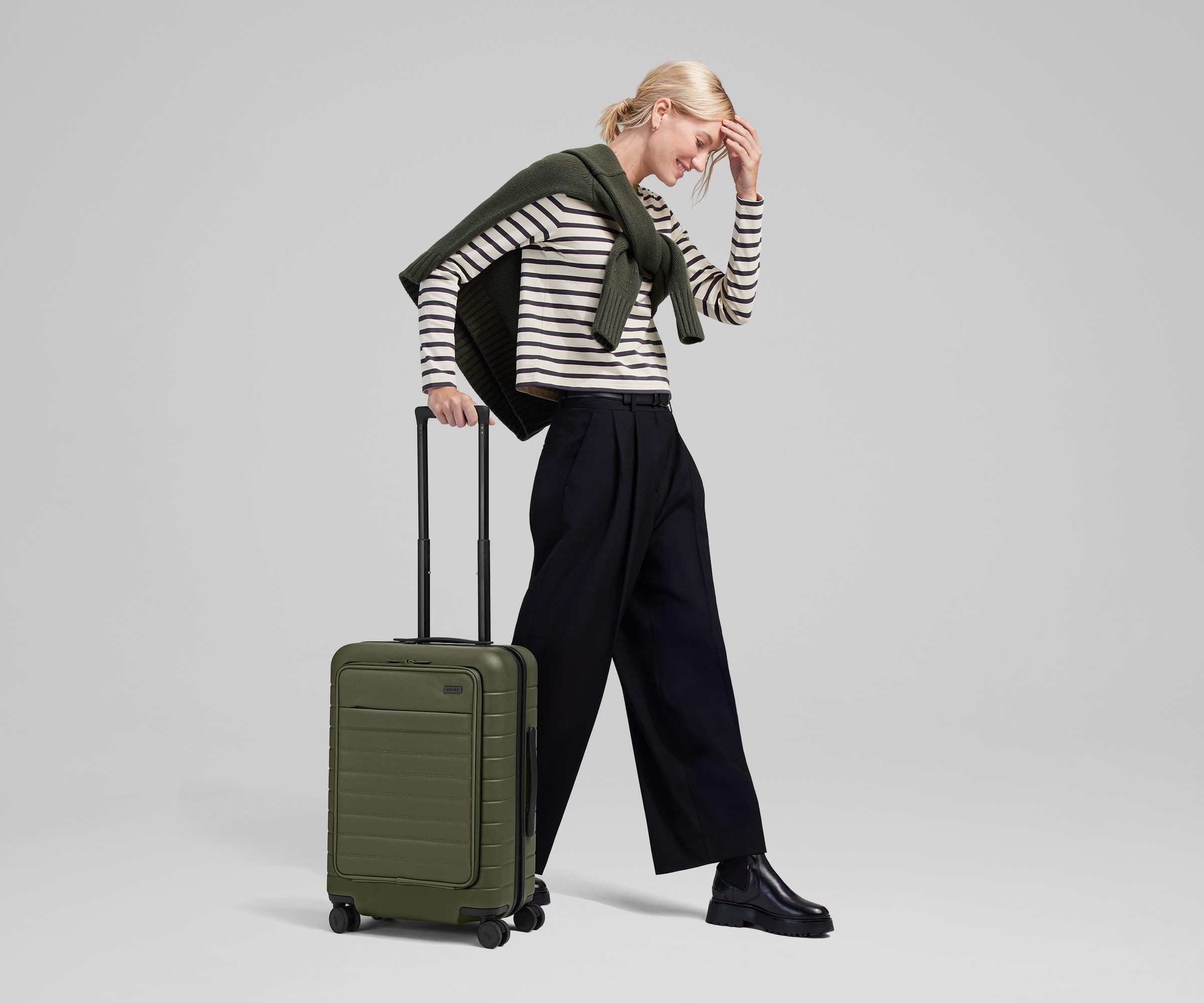 The Executive Bigger Carry-On in Olive Green