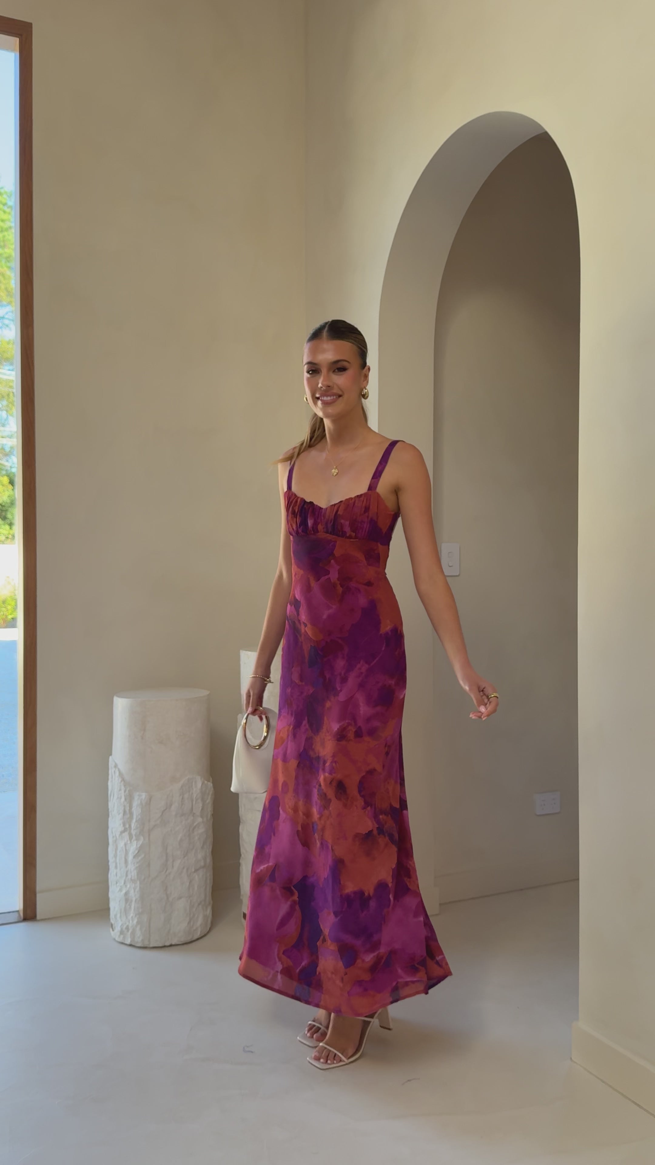 Margo Midi Dress - Dark Rose