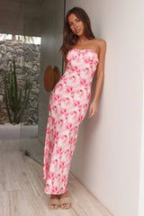 Love You Strapless Maxi Dress Pink