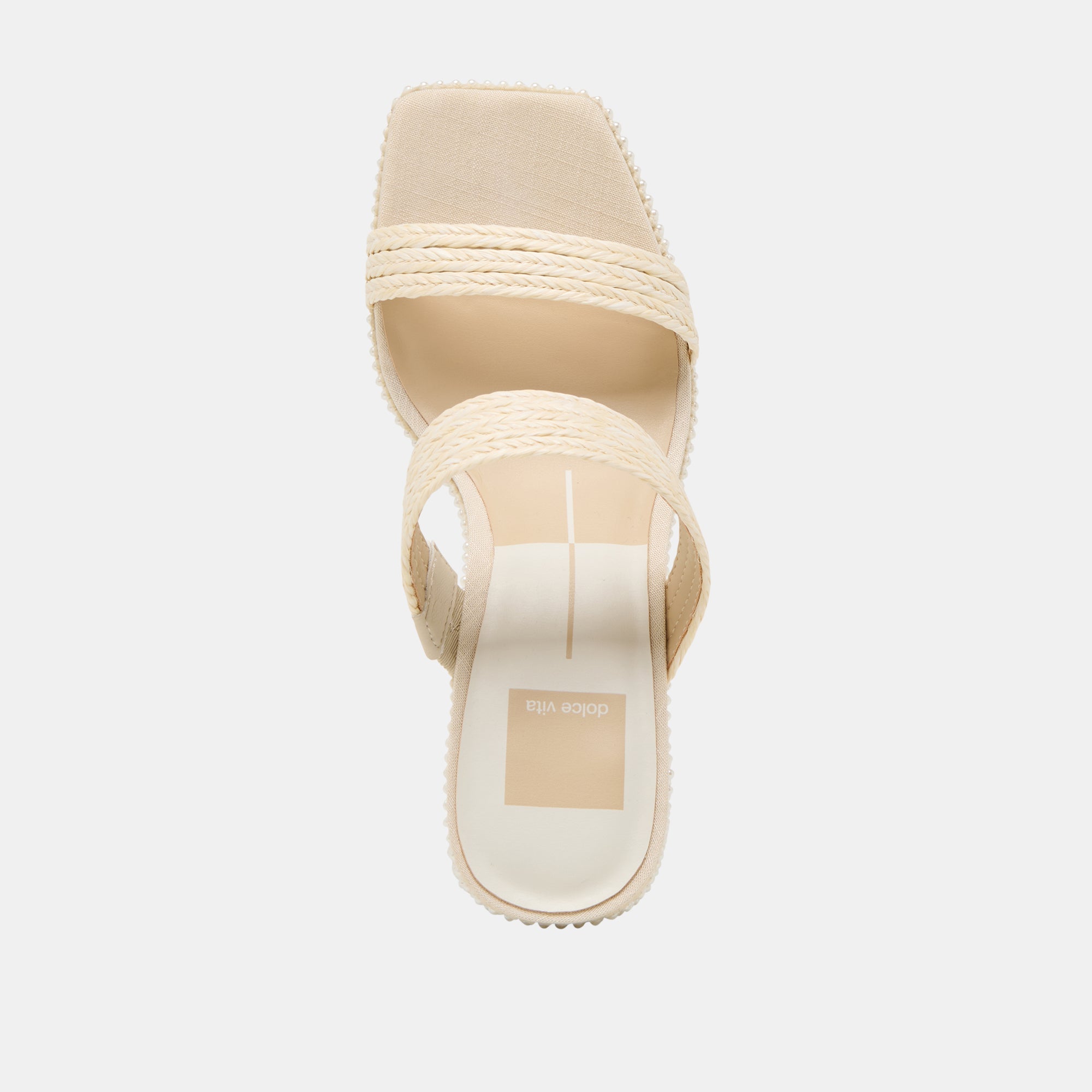 ALIYA PEARL HEELS VANILLA RAFFIA