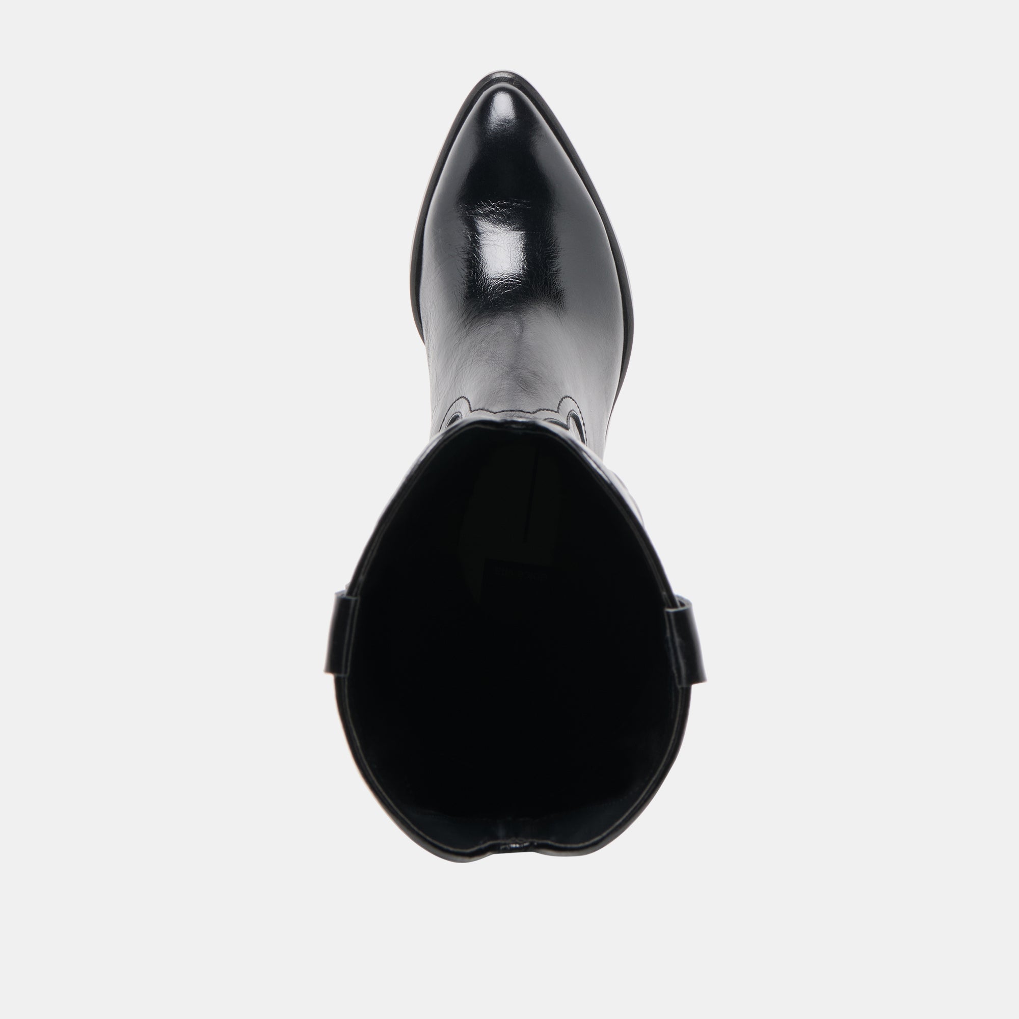 MIRLA WIDE CALF BOOTS BLACK LEATHER