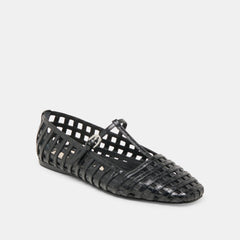 RAINS BALLET FLATS BLACK STELLA