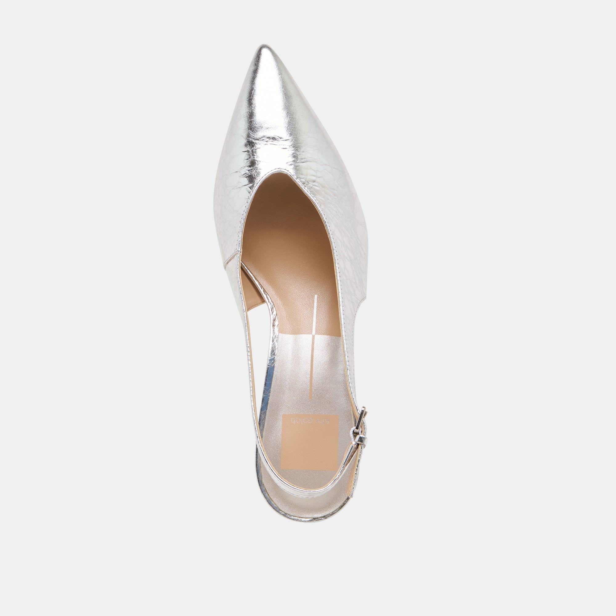 ALENNA HEELS SILVER DISTRESSED LEATHER