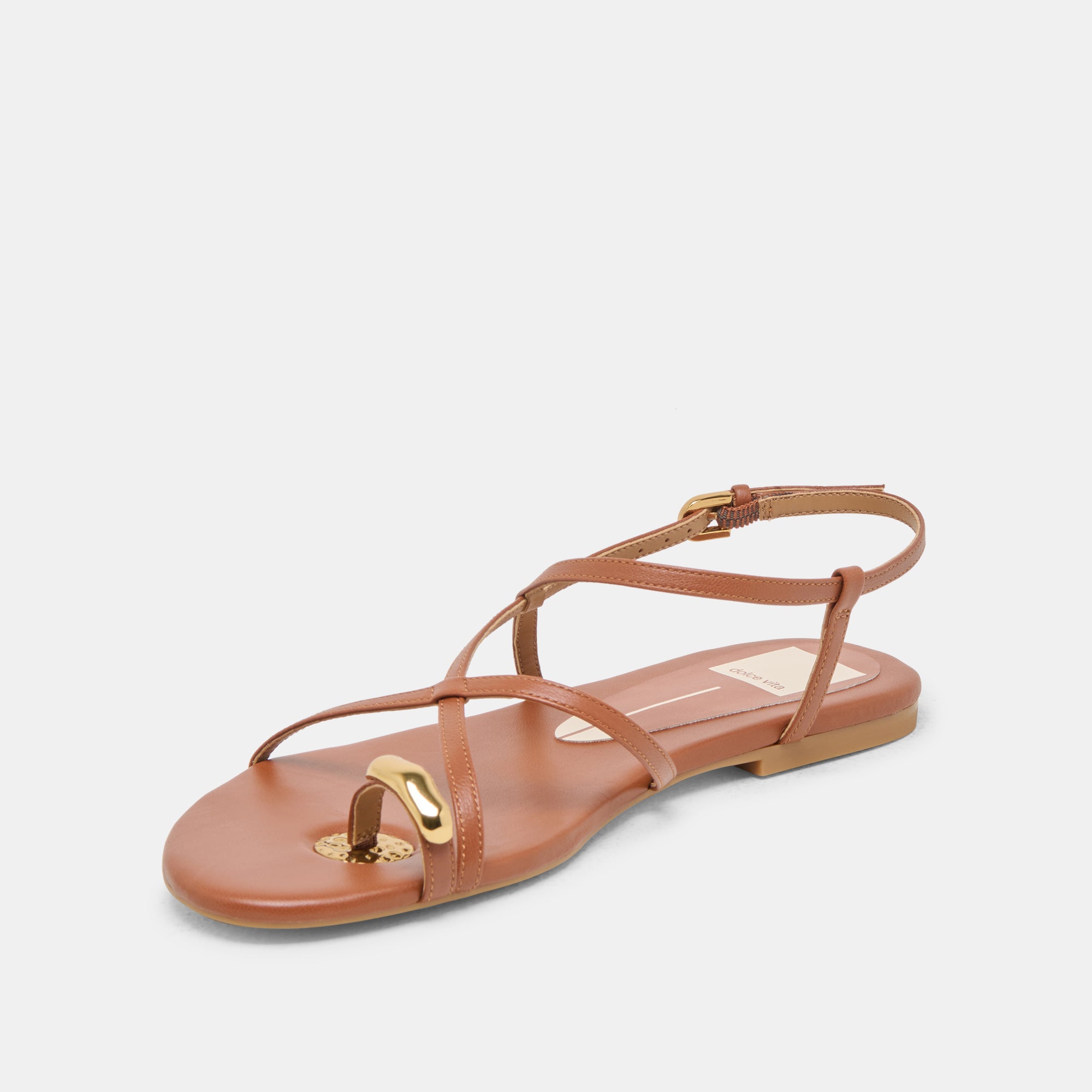 KESHA SANDALS COGNAC LEATHER