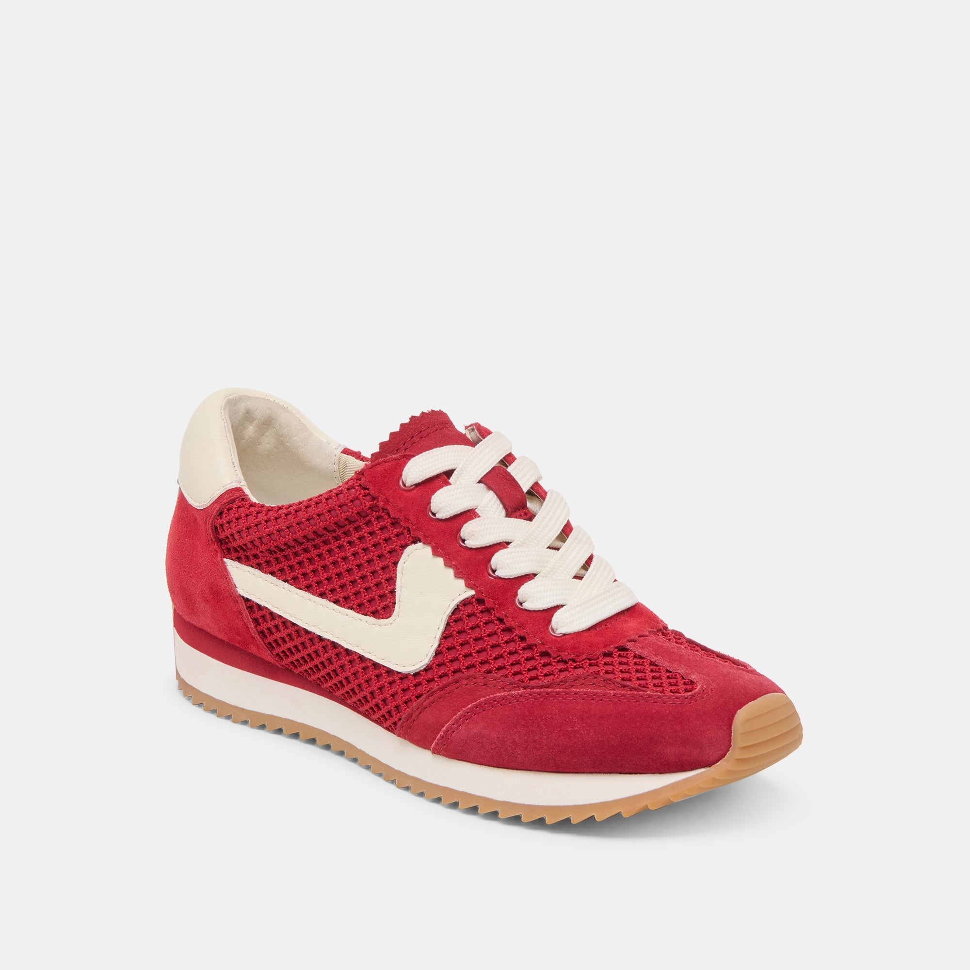 B.NTCD MESH SNEAKERS CRIMSON WOVEN MESH