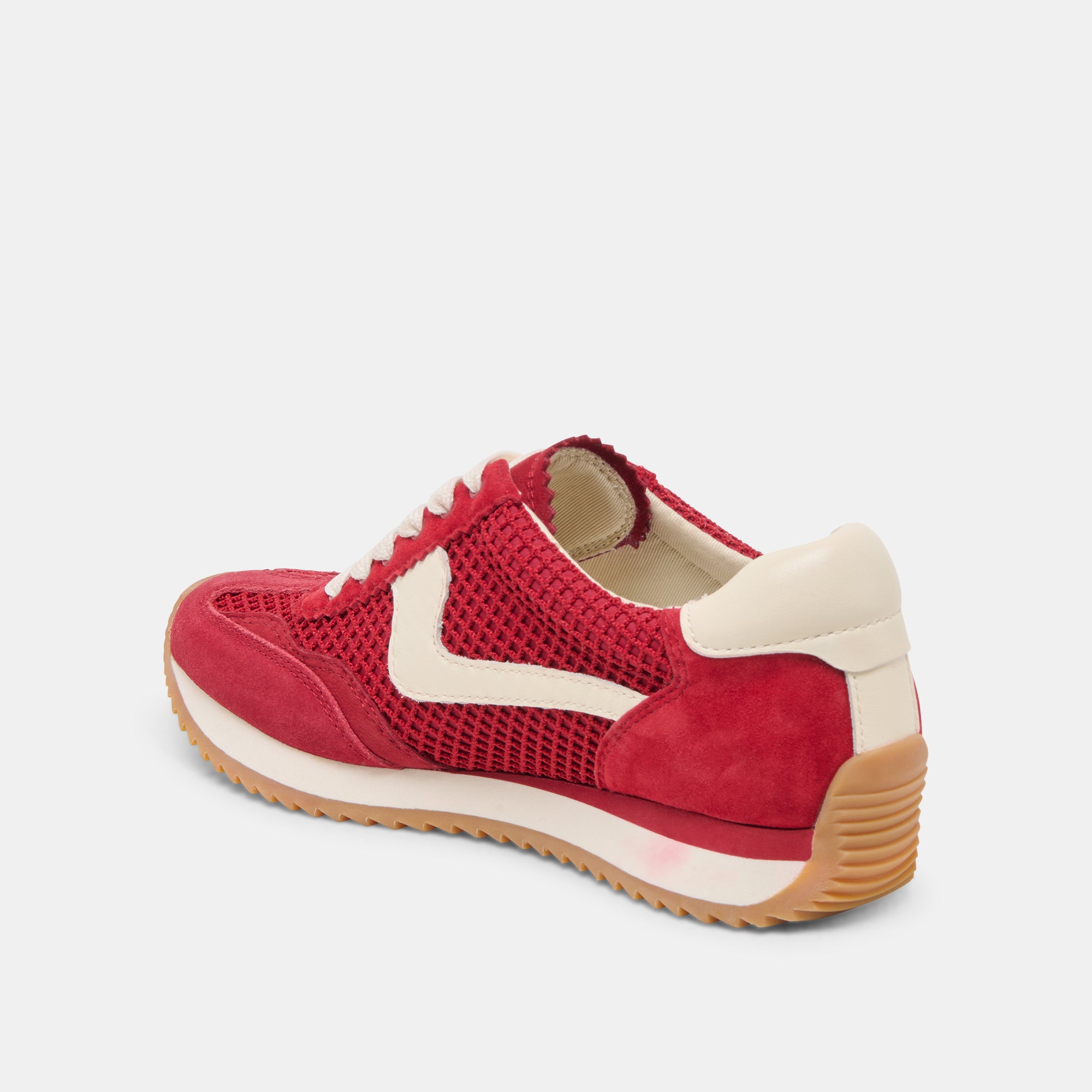 B.NTCD MESH SNEAKERS CRIMSON WOVEN MESH