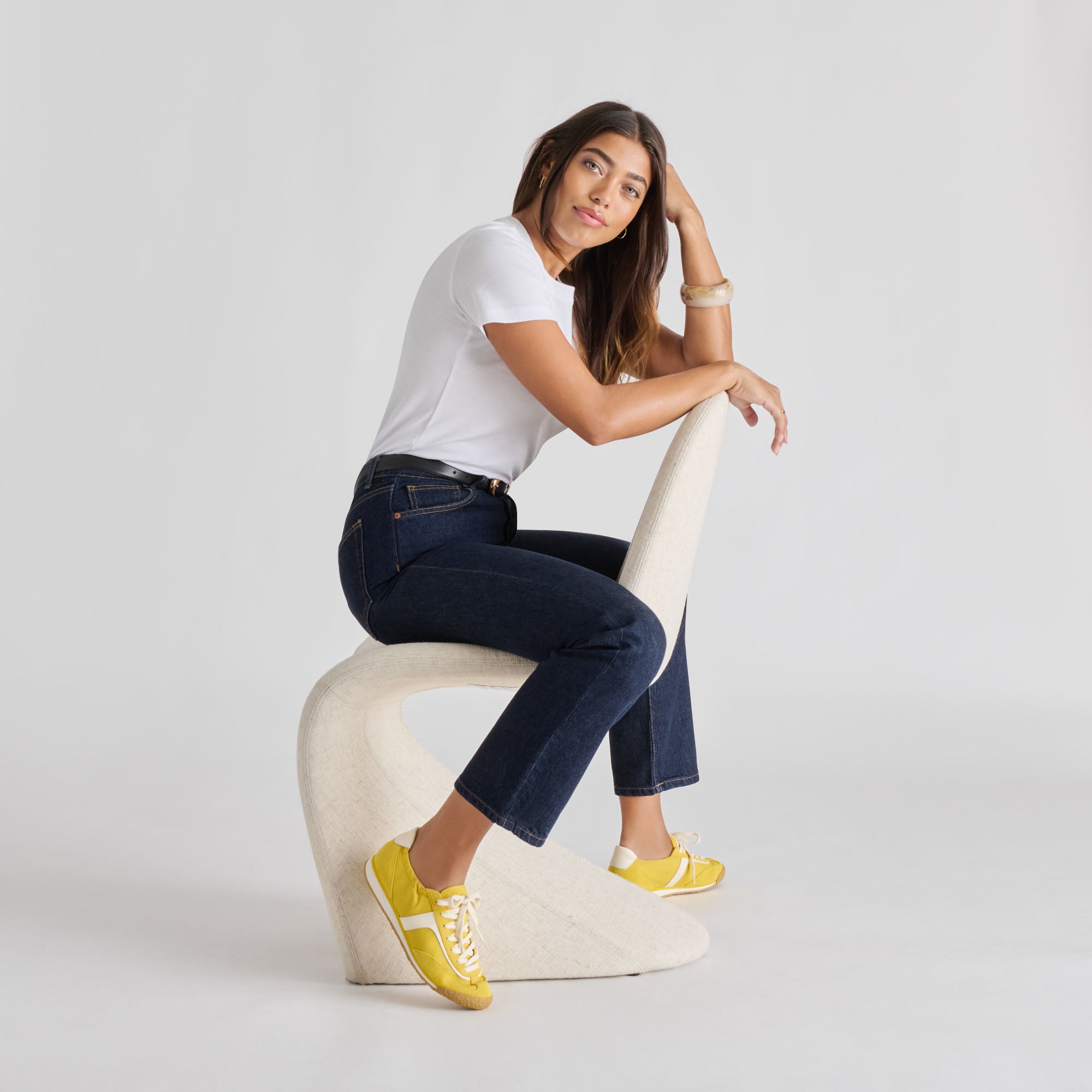 SARIYA SNEAKERS YELLOW NYLON