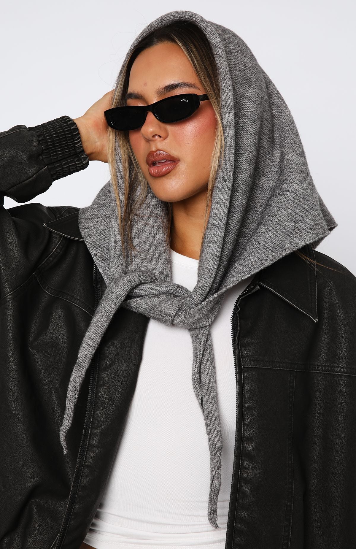 Audrey Triangle Scarf Charcoal