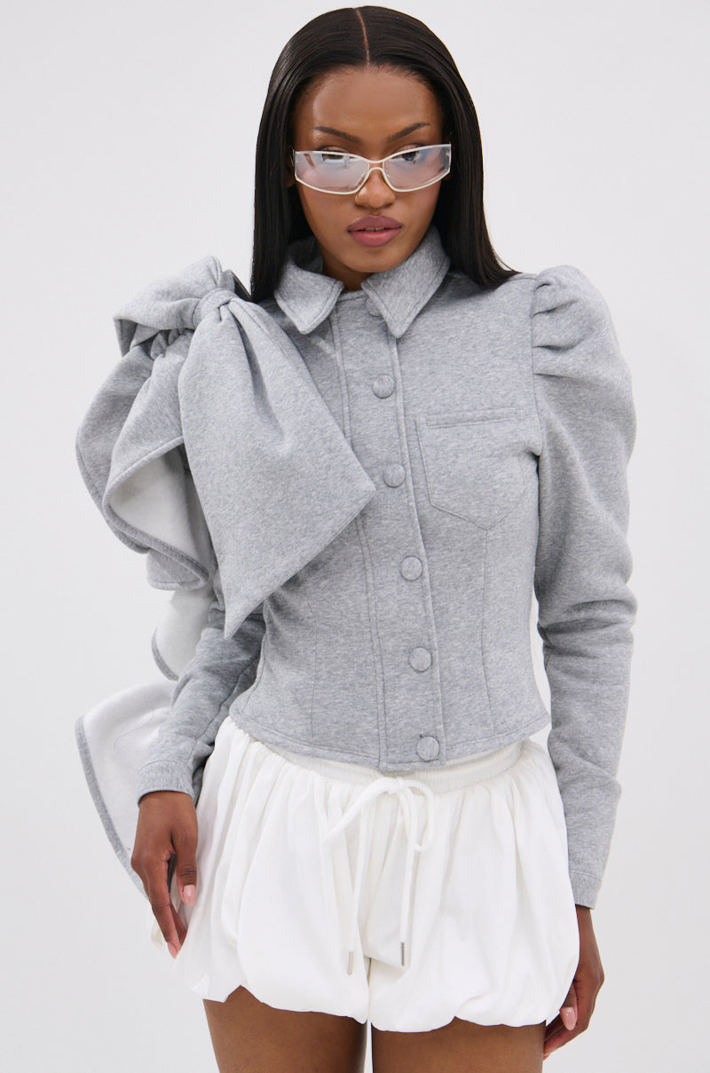 SEIZE THE DAY FRENCH TERRY BLOUSE TOP
