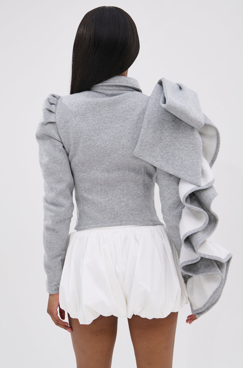 SEIZE THE DAY FRENCH TERRY BLOUSE TOP
