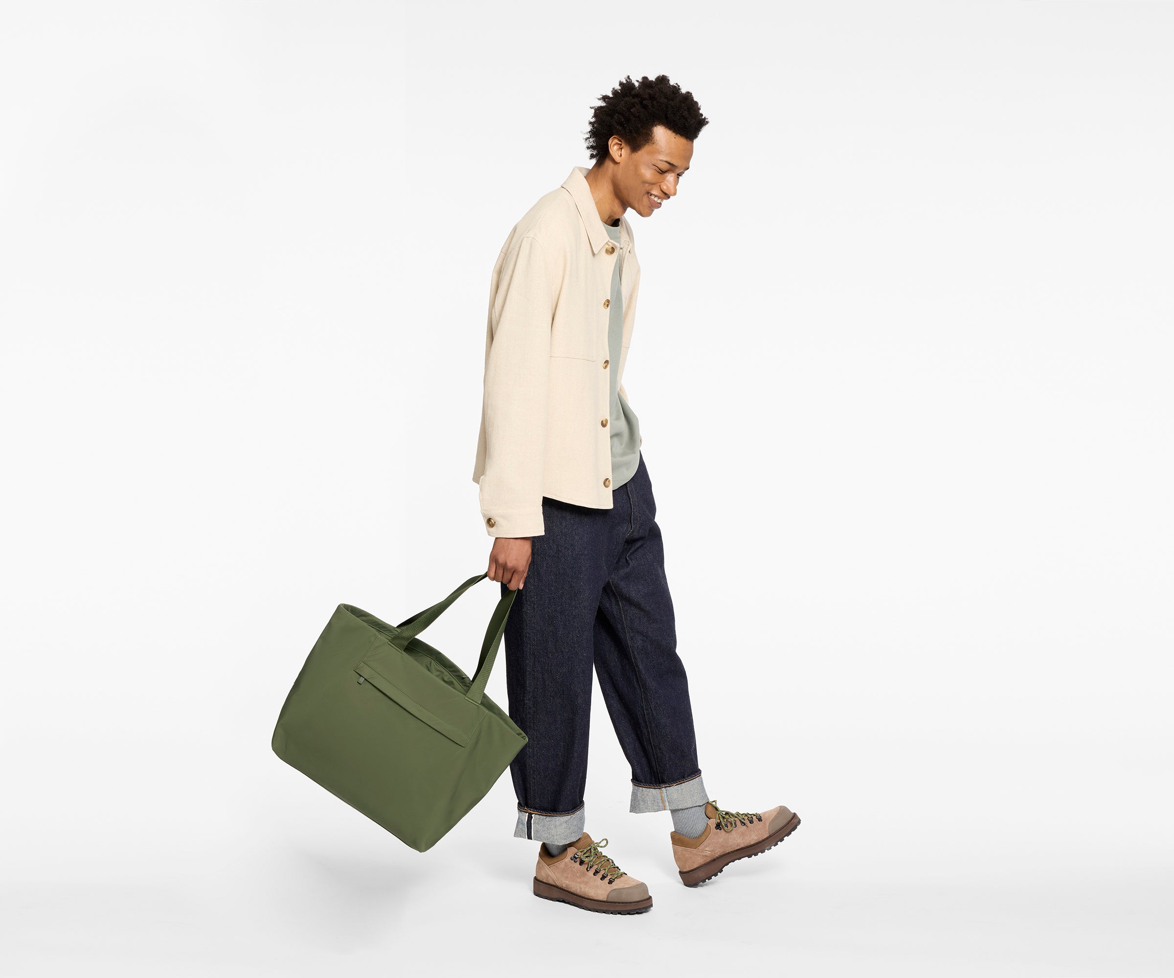 Featherlight Tote in Olive Green