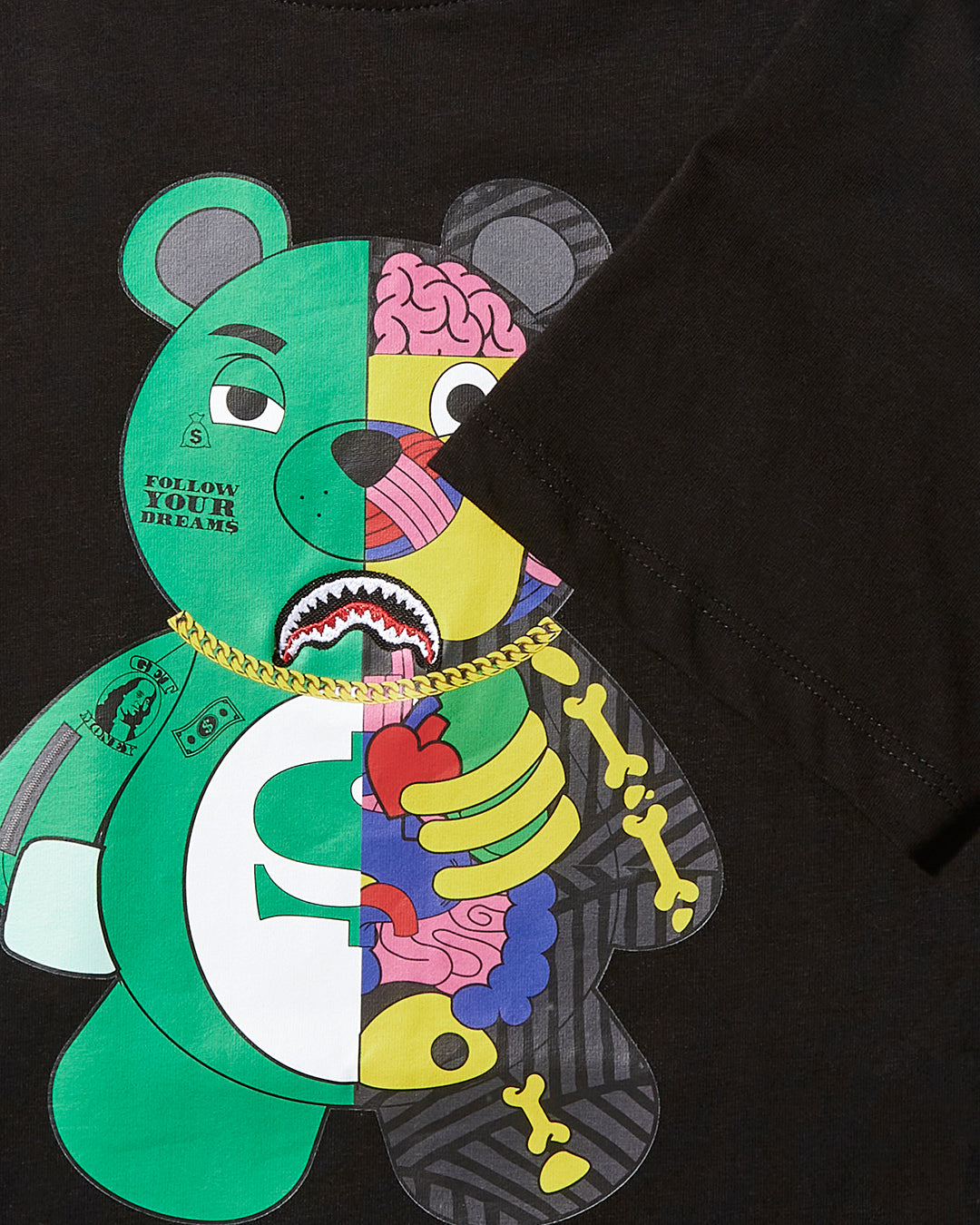 YOUTH ANATOMY BEAR T-SHIRT BLACK