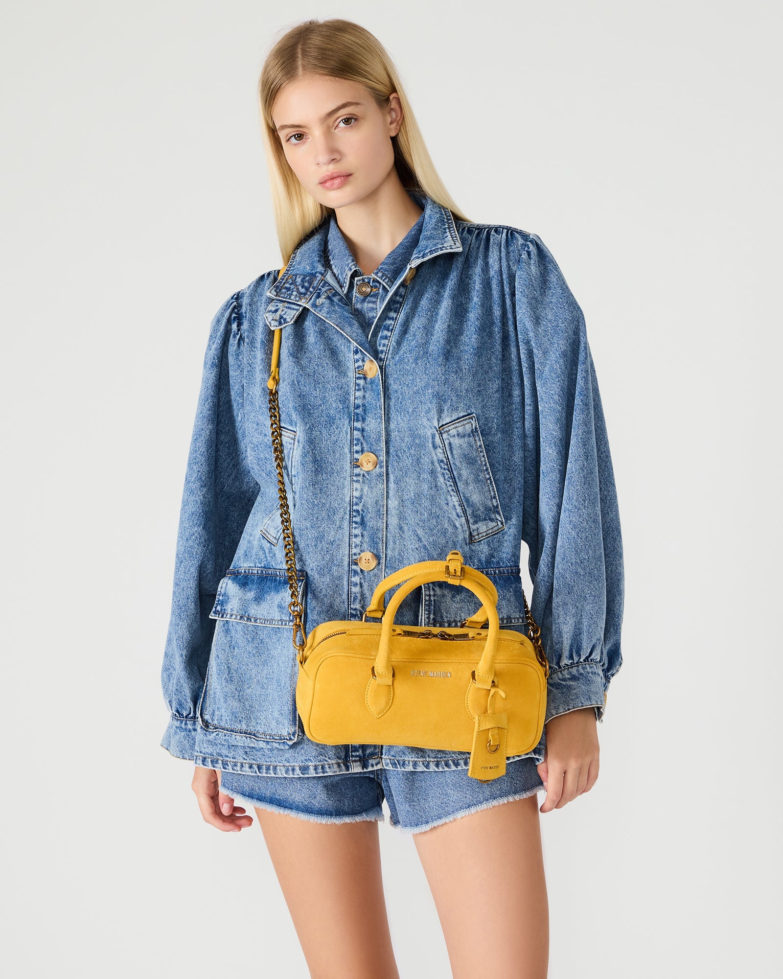 MERIT BAG MUSTARD SUEDE