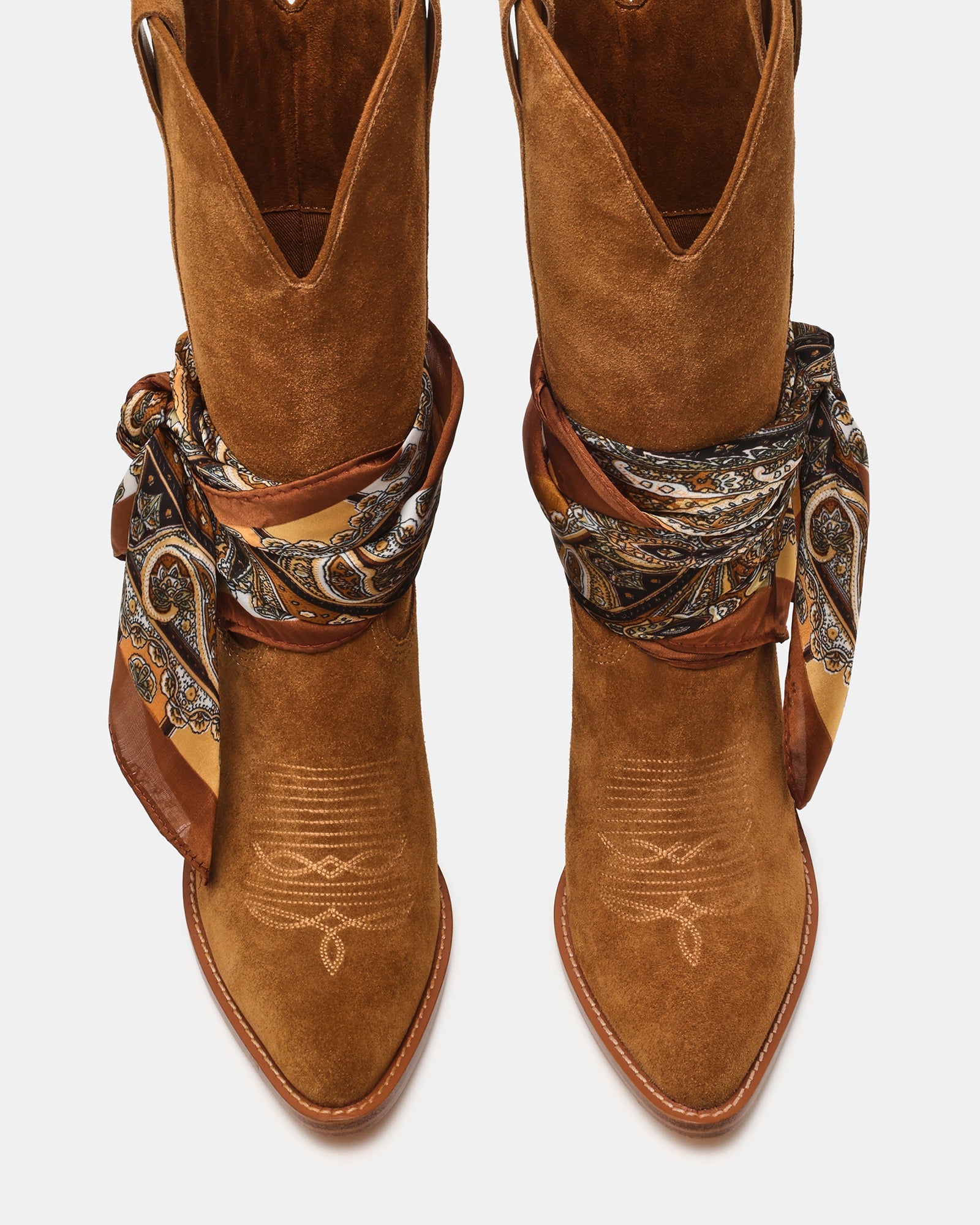 SALLY SCARF CHESTNUT SUEDE