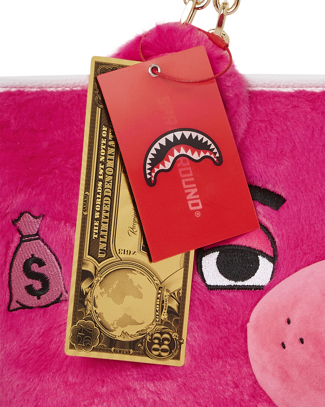 PLUSH MONEYBEAR TOTE (PINK)