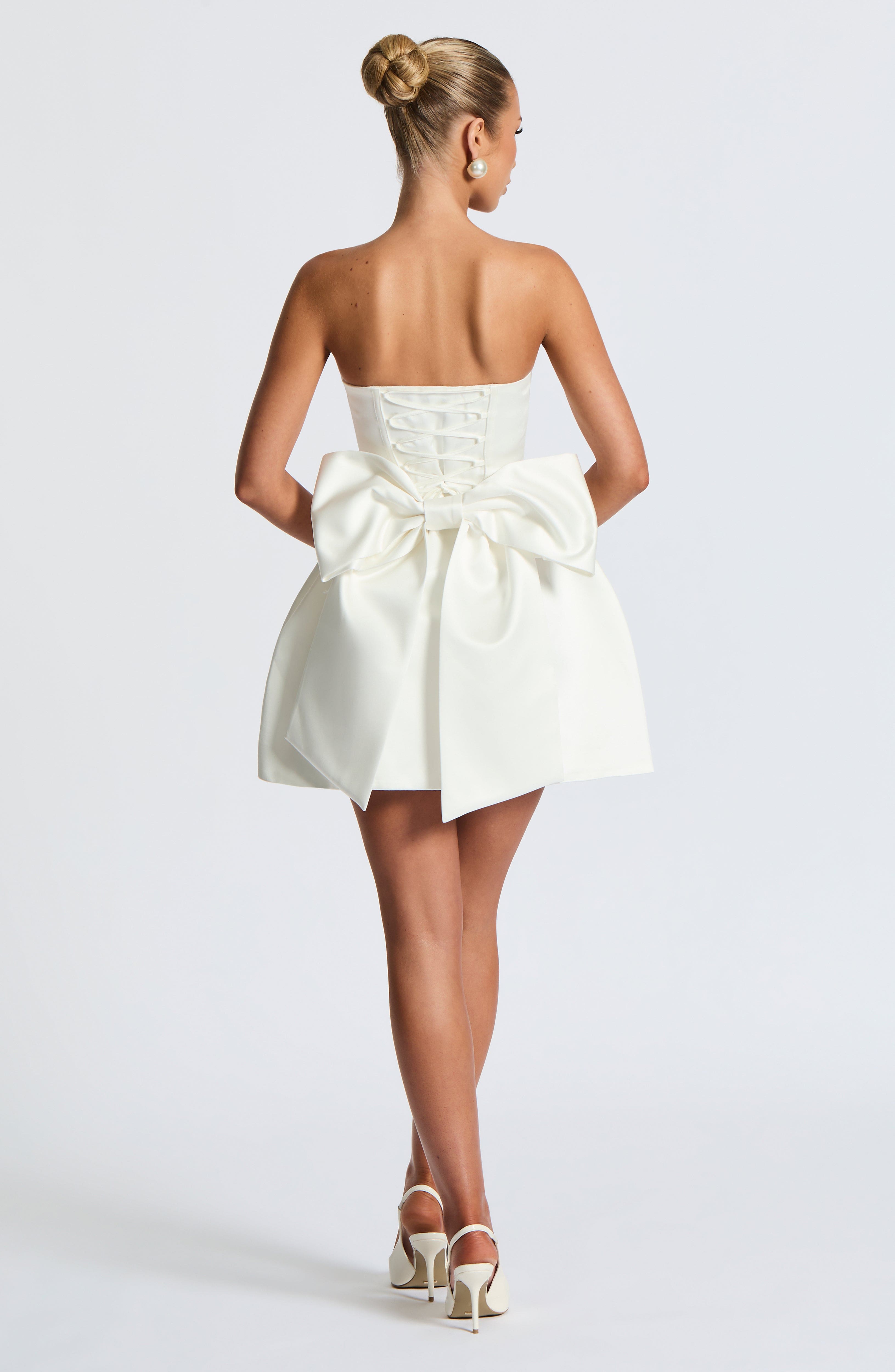 Abbey Mini Dress - Ivory Dress Babyboo Fashion Premium Exclusive Design