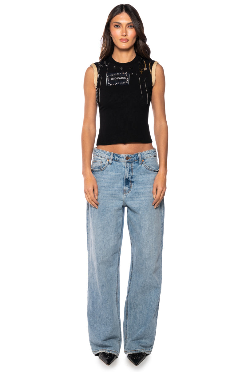 BUSY RIGHT NOW EMBELLISHED TANK