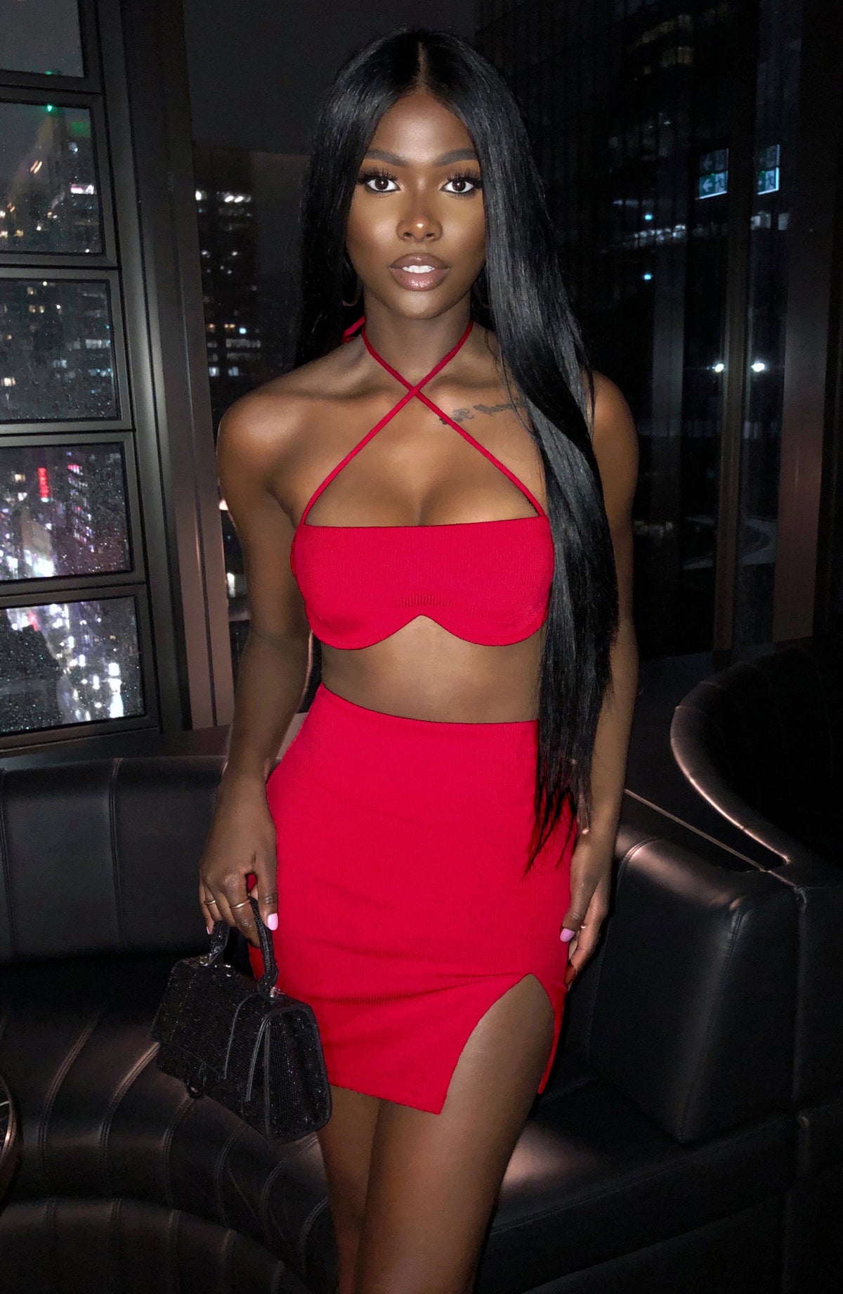 Eliza Mini Skirt - Red XS Babyboo Fashion Premium Exclusive Design