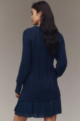 The Delphine Sweater Twofer Mini Dress